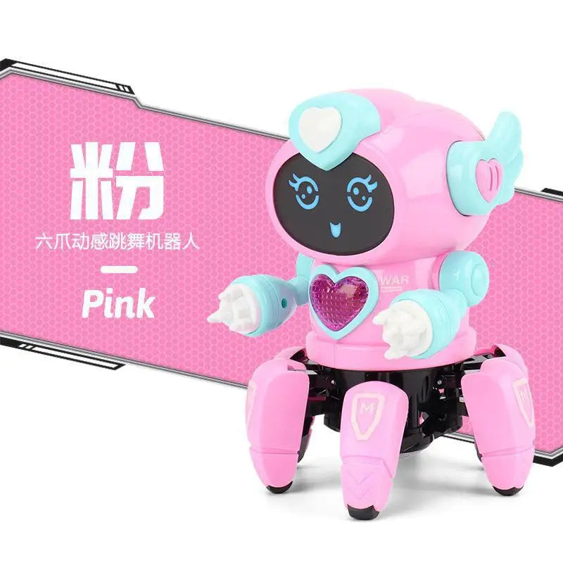 Kids Dance Robots Music LED 6 Claws Octopus Robot Birthday Gift Toys For Children Early Education Baby Toy Boys Girls
