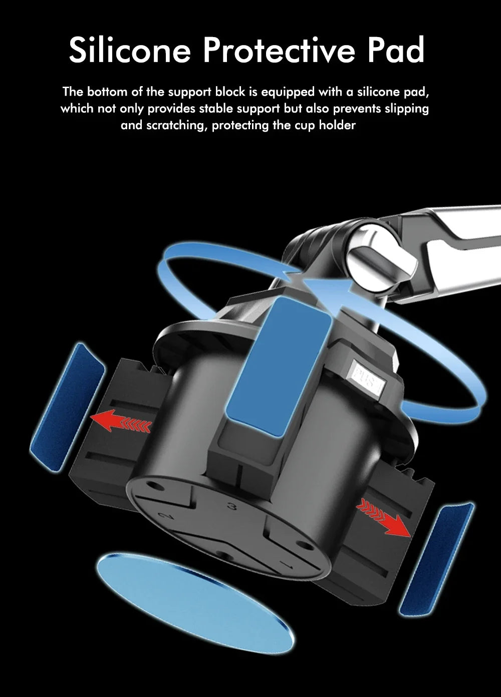 Car Cup Holder Phone Tablet Mount 360 Rotation Flexible Arm Stand For iPhone Android iPad Auto Interior Accessory Daily Use