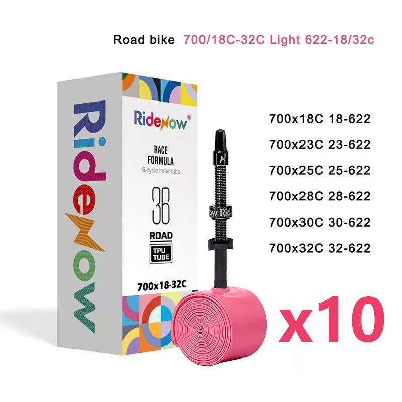 RideNow Metal Nozzle Tpu Inner Tube External Thread Tube 700x18-32c Road Bike 36g Inner Tire All Road Bike Tyre Accessories