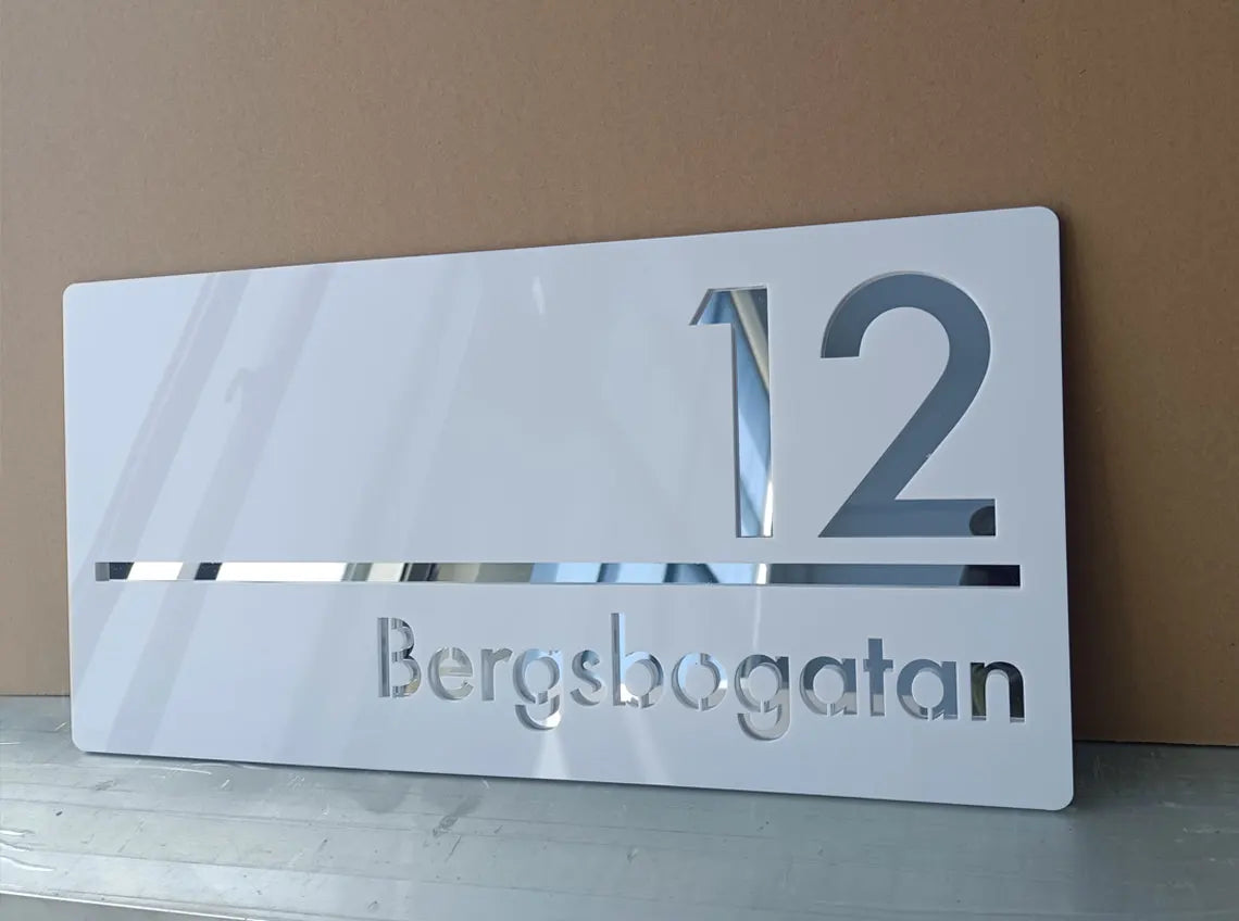 Customized Sign Outdoor House Number Plate Personalized Family Address Name Hotel Sign 3D Acrylic Laser Cut Wall Plaque