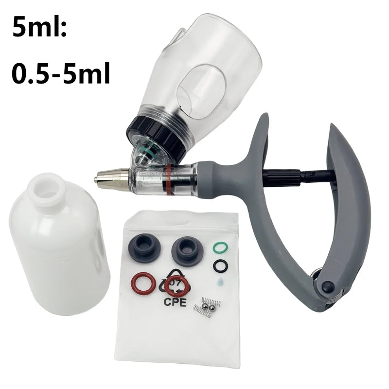 1 Pc 2/5ml Poultry Automatic Syringe With Vaccine Bottle Livestock Continuous Injector Pet Adjustable Vaccine Injection