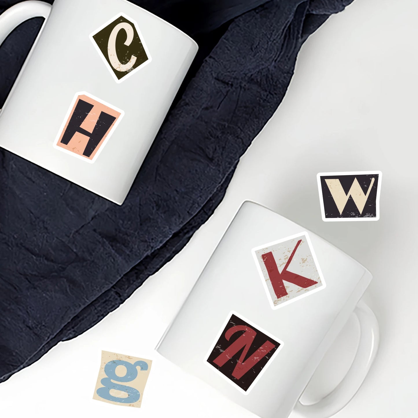 52pcs Vintage Letter Pattern Stickers for Laptops, Phone Cases, Water Bottles, Suitcases, Children's Toys, Back To School Season