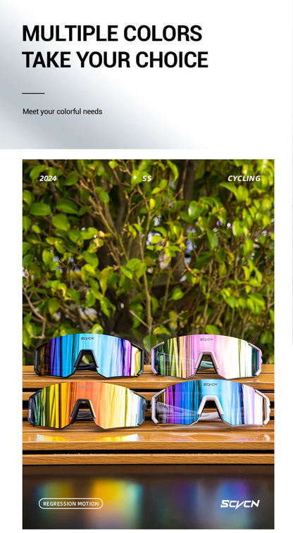 SCVCN Outdoor Cycling Sunglasses Men MTB Driving Bike Glasses Sports Climbing Hinking Eyewear Glasses Women MTB UV400 Goggles