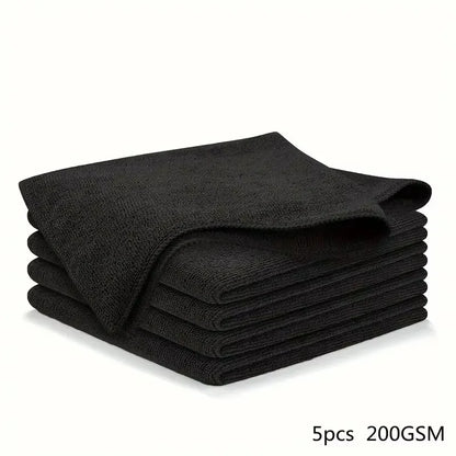 5/10/20pcs Kitchen Towel, Ultra-fine Fiber Light Gray Cleaning Cloth Set, Absorbent, Soft And Stain-removing Cloth