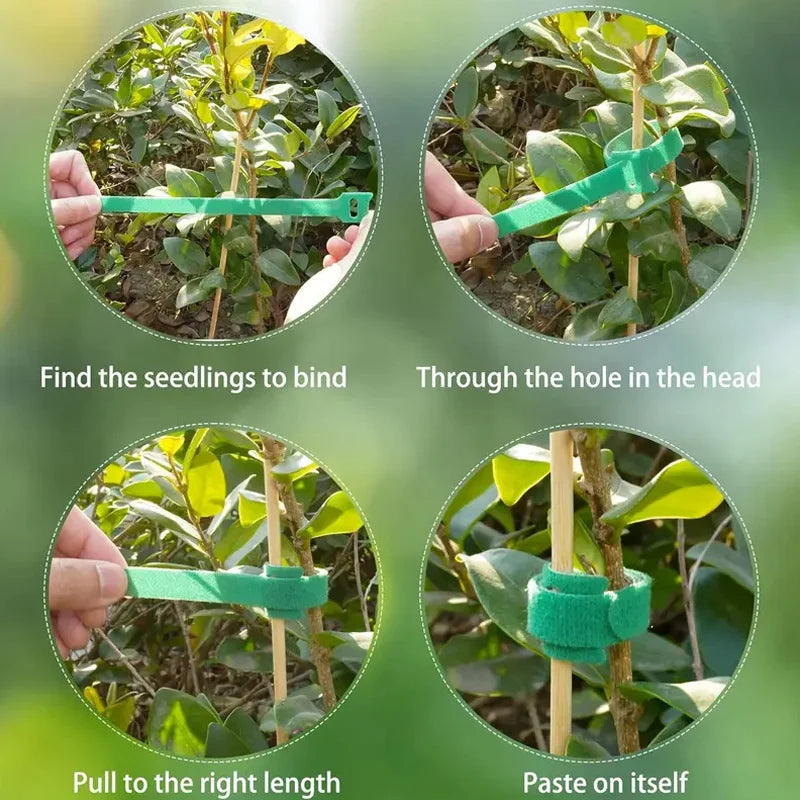 100PCS Velcro zip ties, plant ties, non slip garden ties, suitable for gardening, home decor, etc