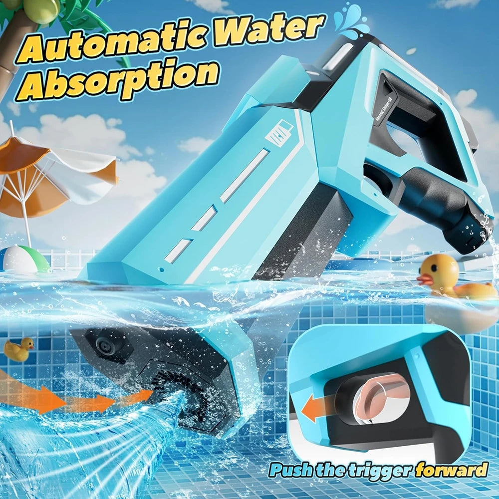 Electric Water Gun Toy for Adults Powerful Automatic Suction Water Blaster Summer Gift Beach Pool Garden Game Outdoor Fun Toy
