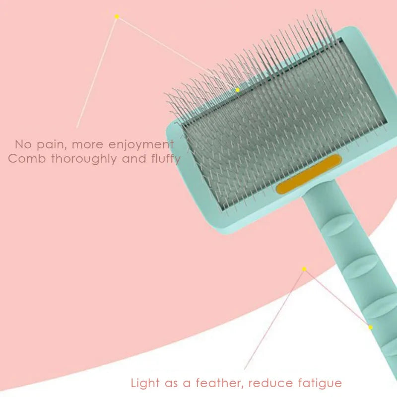 Pet Grooming Comb Shedding Hair Remove Needle Brush Slicker Massage Easy To Cleaning Large Dog Cat Fluffy Hair Tool Pet Supplies