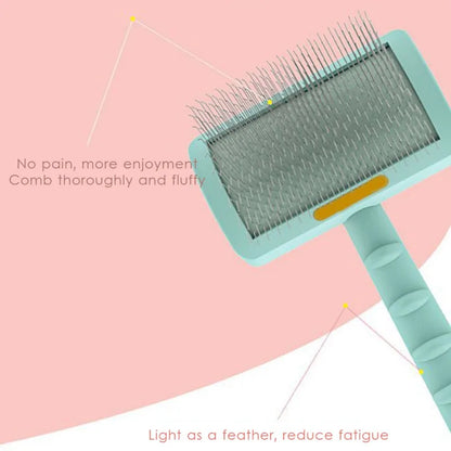 Pet Grooming Comb Shedding Hair Remove Needle Brush Slicker Massage Easy To Cleaning Large Dog Cat Fluffy Hair Tool Pet Supplies