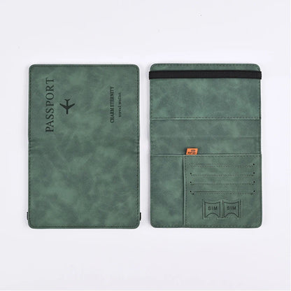 Men PU Leather Wallet Travel Passport Purse Card Male Travel Accessories Hand Carry Passport Business Cards Holder Wallet