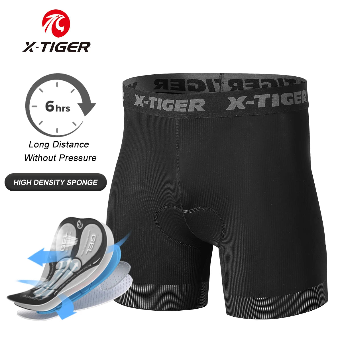 X-TIGER Cycling Shorts Breathable Mesh Cycling Underwear Gel Pad Shockproof MTB Bike Shorts Bicycle Underwear
