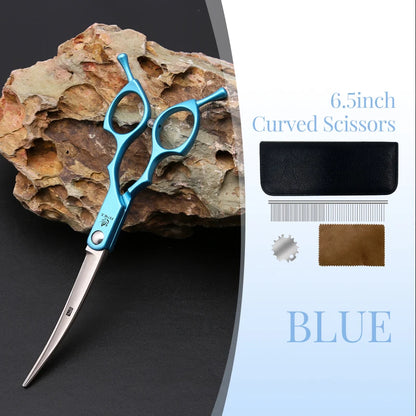 Fenice 6.5 Inch Professional Dog Grooming Scissors Set Kits Straight&Thinner&Curved Grooming Shears Tool Set tesoura wmark