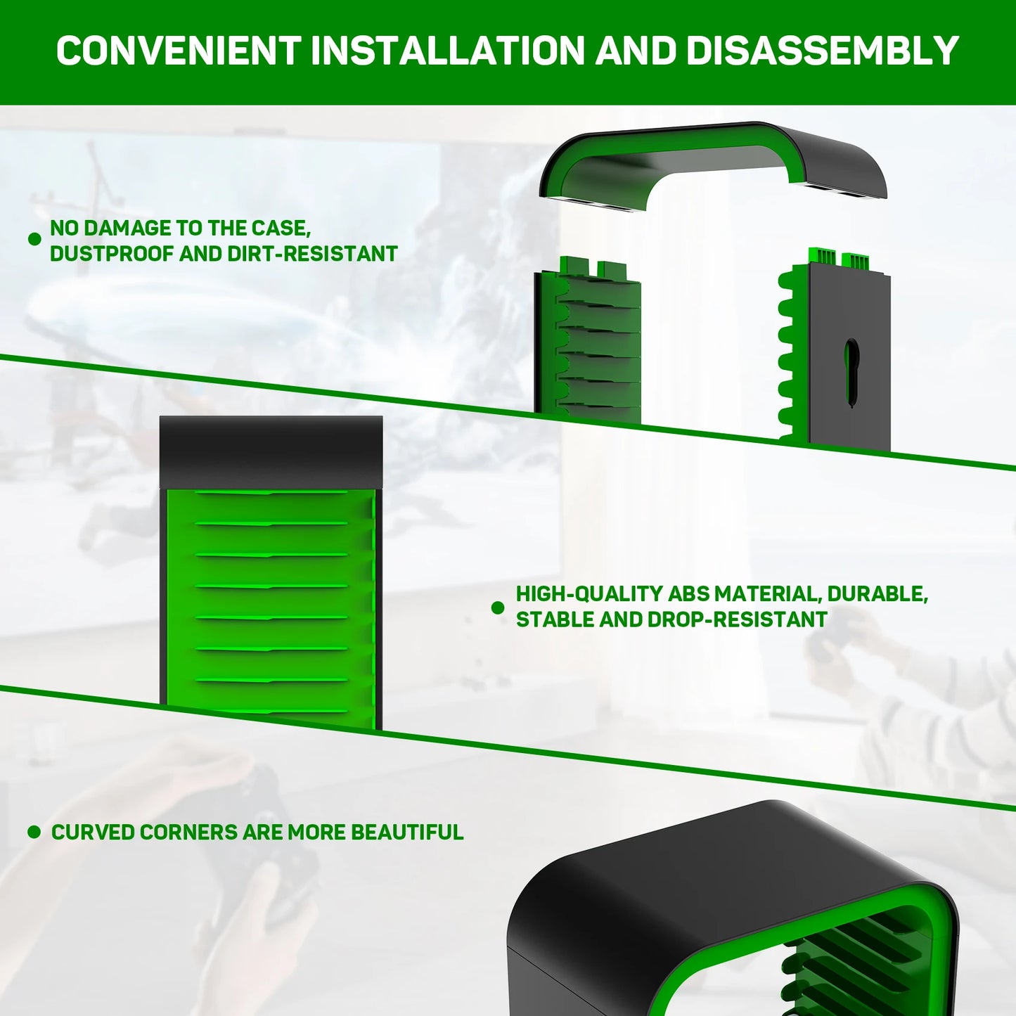 LinYuvo Game Storage Tower - Universal Video Game Organizer for PS4, PS5, Xbox, Switch and Blu-Ray - Holds 18 Disks