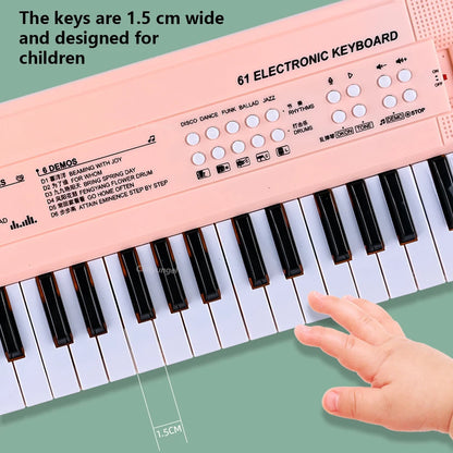 37 Keys Electronic Piano Keyboards with Microphone Rechargeable Education Toys Musical Instrument Gifts for Boys Girls