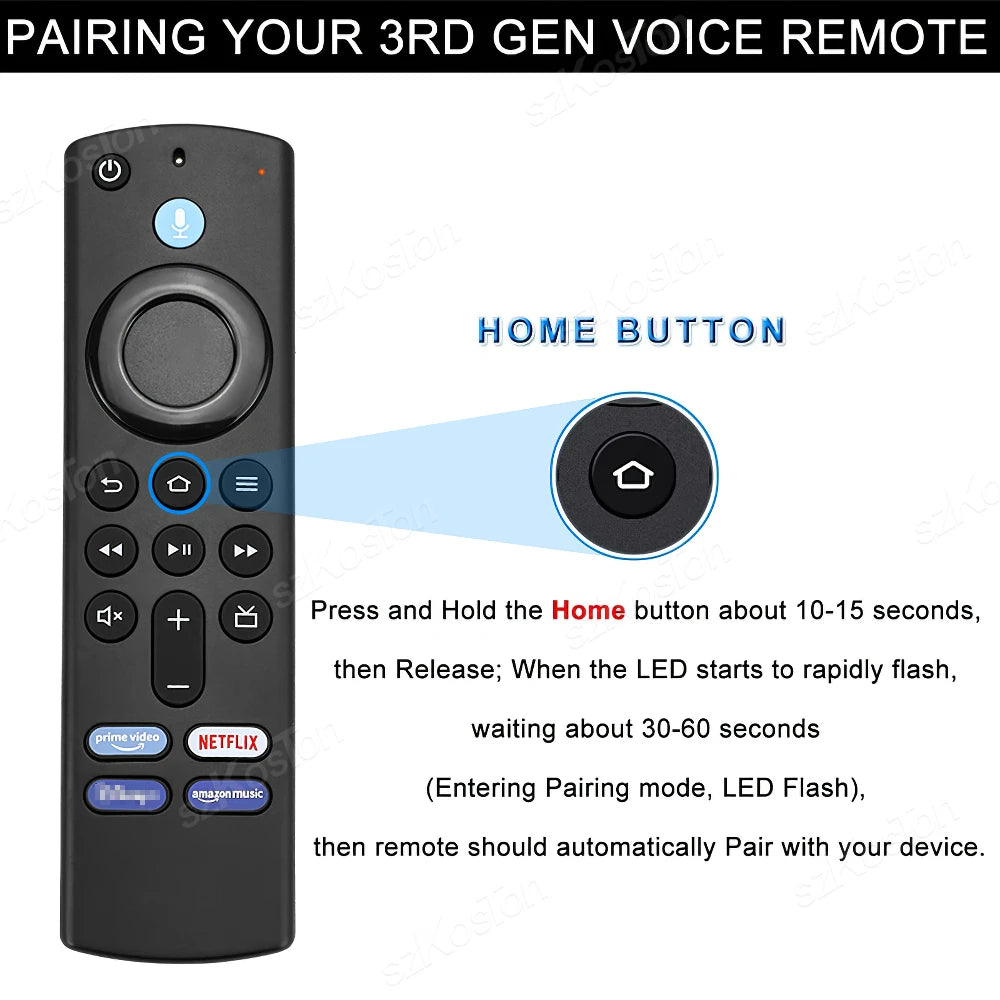 Replacement Voice Remote Control for Fire Stick TV 3rd Gen Smart TV Stick 4K MAX Lite Fire Cube Remote Works with Alexa