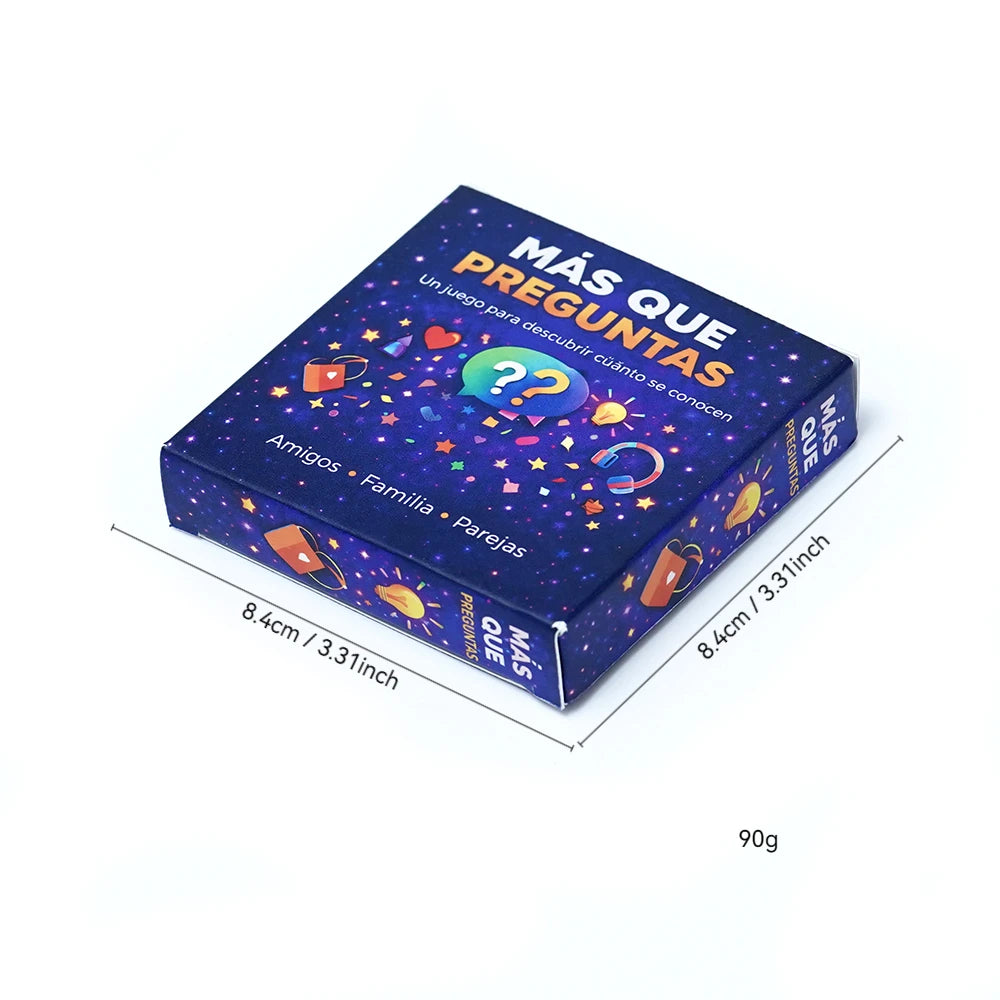 Español Mas Que Preguntas Juego de Cartas de Preguntas para Amigos Familia y Parejas Juego de Mesa Conversacional