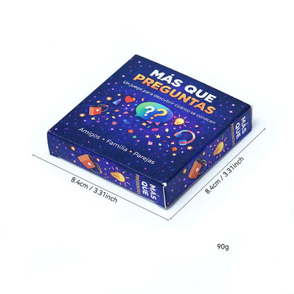 Español Mas Que Preguntas Juego de Cartas de Preguntas para Amigos Familia y Parejas Juego de Mesa Conversacional