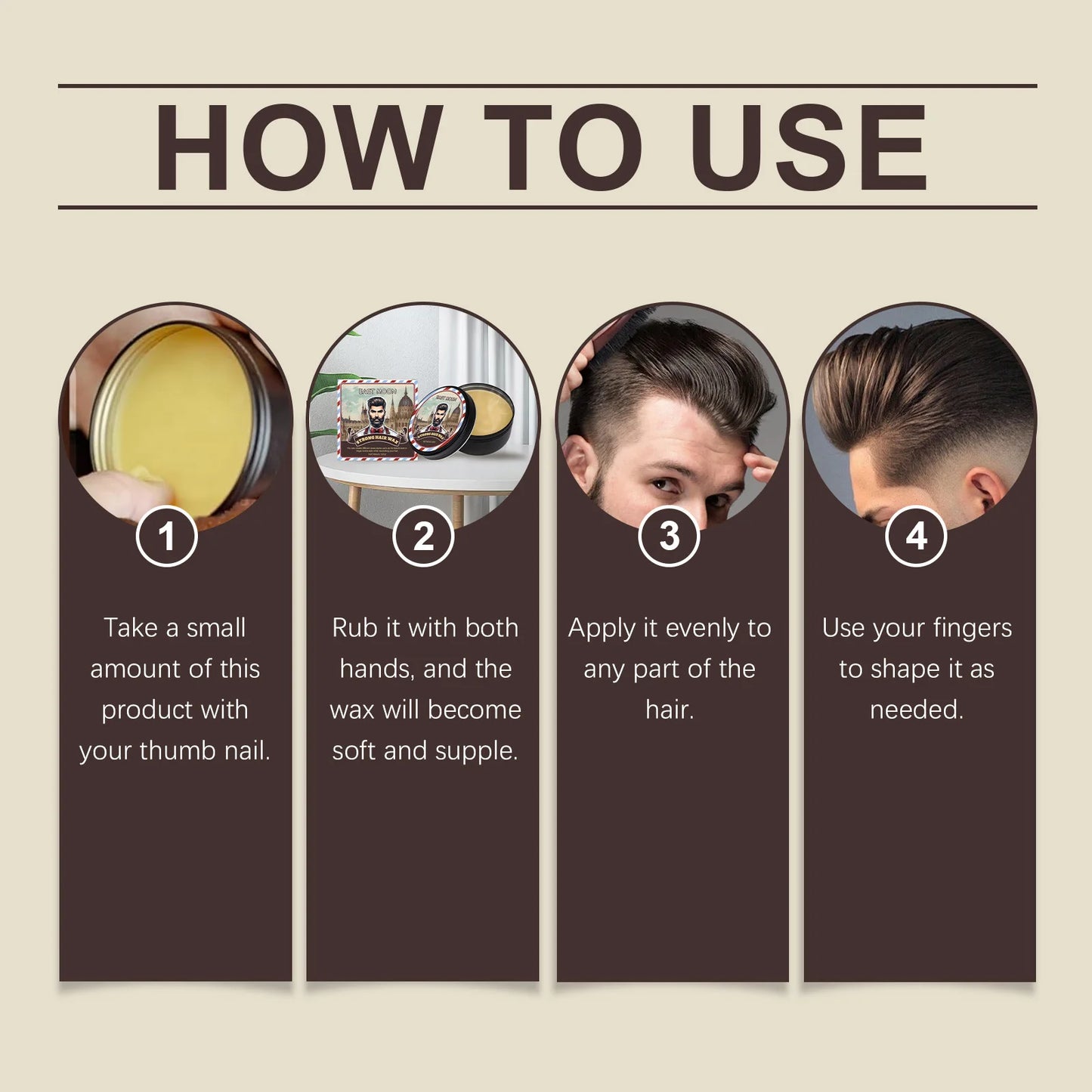 Long Lasting Stying Wax Fluffy Hair Pomade Wax Keep Hair Oil Edge Control Barbershop Tools Salon Hairdressing Mud Hair Styling