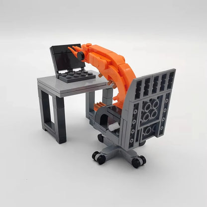 Hot Selling Internet Meme Shrimp Assembly Toy Building Block Toy Joint Movable Funny Creative Gift Office Company Decoration