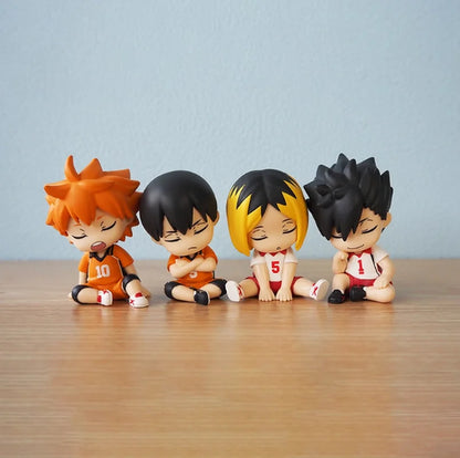 New In Stock Japanese Anime Volleyball Youth Shoulder To Shoulder Sleep Blind Box Kawaii Action Figure Desktop Ornament Gifts