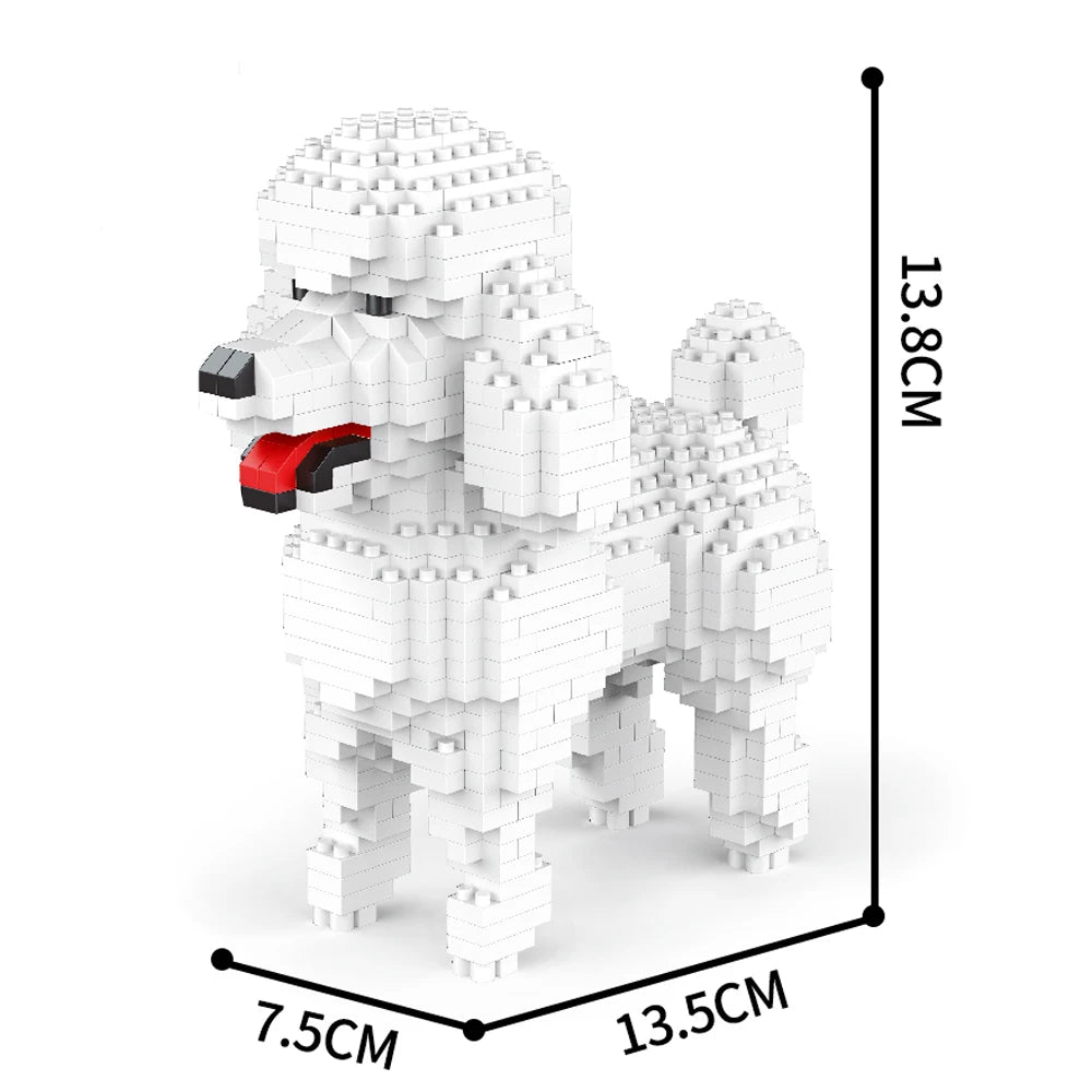 KNEW BUILT Shiba Inu Dogs Model Micro Mini Building Blocks: Educational Recreation Toys for Pet Lover Gifts and Husky Decor