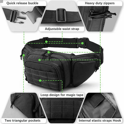 New Outdoor Multi functional Invisible Waist Attachment Bag for Men's Sports Storage Waist Bag Outdoor Tool Kit