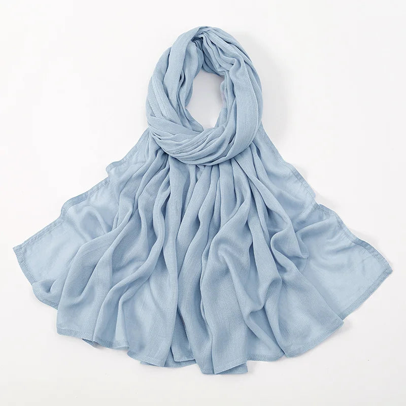 Fashion Modal Hijab Rayon Cotton Shawls Muslim Hijabs For Women Plain Scarf Big Size Headscarf Islamic Turban Headband 190*85cm