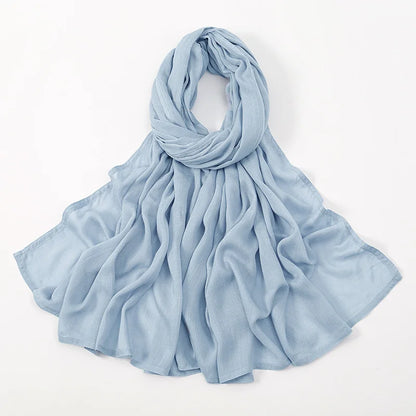 Fashion Modal Hijab Rayon Cotton Shawls Muslim Hijabs For Women Plain Scarf Big Size Headscarf Islamic Turban Headband 190*85cm