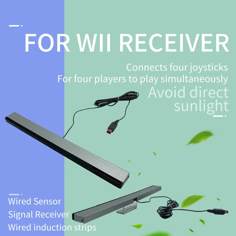 100% Newest Remote Wired Infrared Receiver For Wii IR Signal Ray Wave Sensor Bar For Nintendo Wireless Controller Game Console