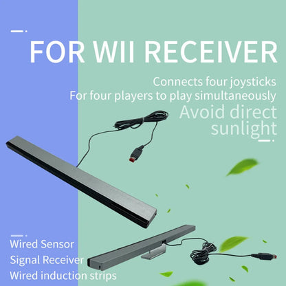 100% Newest Remote Wired Infrared Receiver For Wii IR Signal Ray Wave Sensor Bar For Nintendo Wireless Controller Game Console