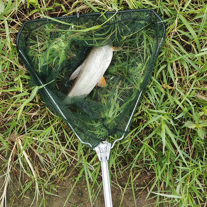 Retractable Landing Fishing Net 190cm Aluminum Alloy Telescopic Fishing Net Foldable Sea Mesh Brail For Carp Fly Fishing
