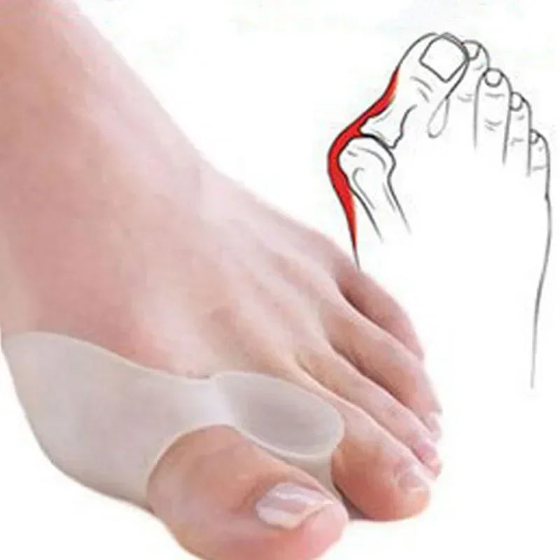 Silicone Gel Thumb Corrector Little Toe Protector Separator Valgus Finger Straightener Foot Care Relief Pads tool