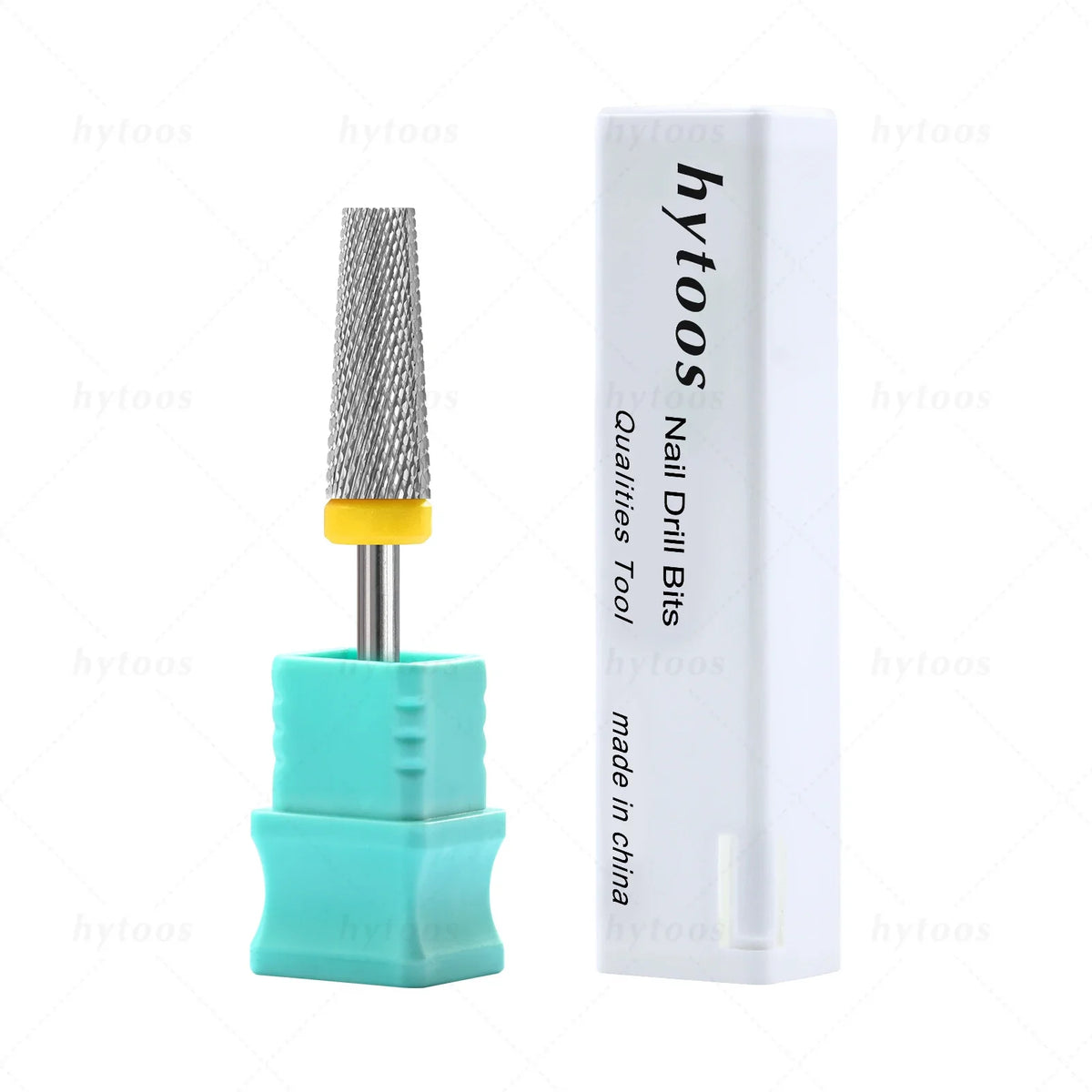 HYTOOS 5 in 1 Nail Drill Bits 16mm Flat Top Tapered Carbide Nail Bit Remove Gel Tool Electric Drills File Manicure Accessories
