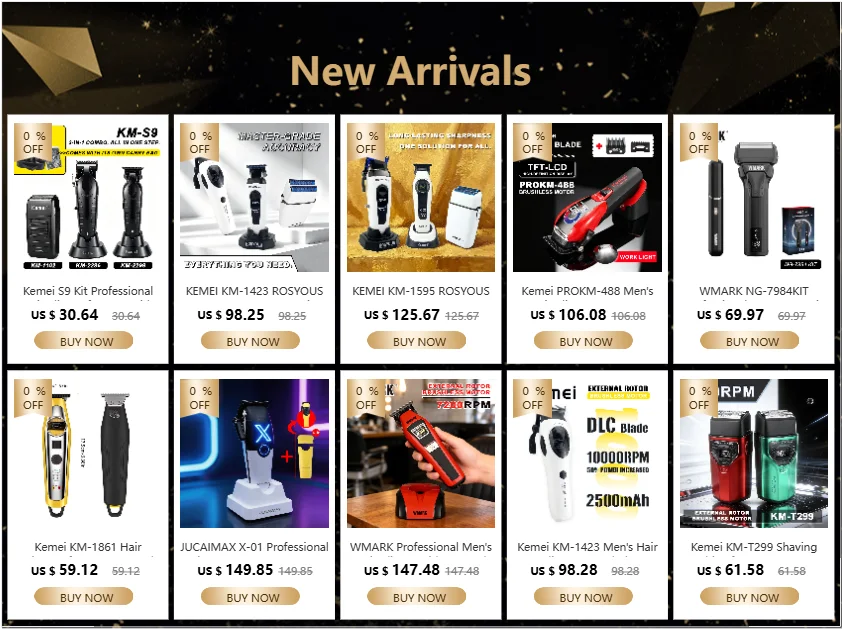T9 Professional Hair Trimmer Machine Metal Body Stainless Steel Blade Hair Clipper Beard Trimmer for Men Finishing Machine