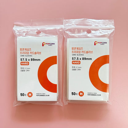 50pcs Korea Card Sleeves Clear Acid Free CPP HARD Photocard Holographic Protector Film Album Binder Photo Popcorn Card