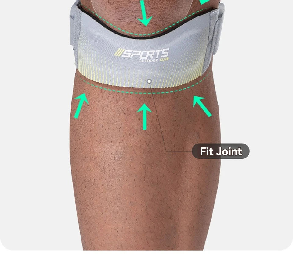 GOBYGO 1Pcs Sports Patella Strap Compression Knee Pads Adjustable Knee Sleeve  Outdoor Running Shock Absorption Jump Rope Unisex