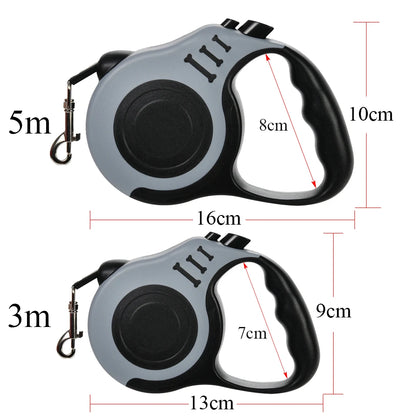 3m 5m Dog Leash Strong Nylon Puppy Lead For Small Medium Large Dogs Cats Automatic Retractable Durable Yorkshire Pet Supplies