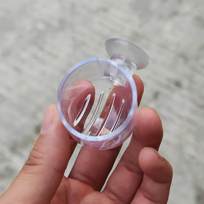 1pc Aquarium Decorations Plant Cup Pot Acrylic Aquatic Plant Cup with Suction Holder Planting Cylinder Cup Aquarium accessories