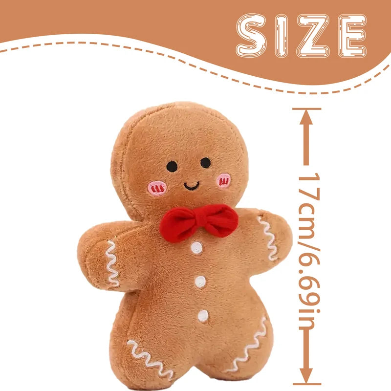 17cm Kawaii Gingerbread Man Plush Toys Exquisite Christmas Party Decorations Atmospheric Decoration Festival Gifts For Friends