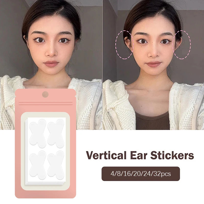 4/8/12/16/20/24/32Pcs Butterfly-Shaped Elf Ear Stickers Corrector Correction Patch Silicone Patches Tape Cosmetics Ears Primer