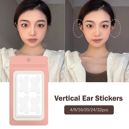 4/8/12/16/20/24/32Pcs Butterfly-Shaped Elf Ear Stickers Corrector Correction Patch Silicone Patches Tape Cosmetics Ears Primer