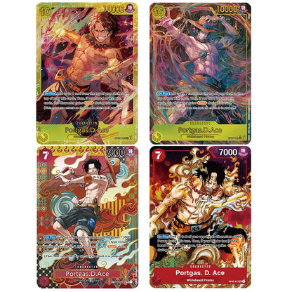 Anime One Piece OPCG English Version Monkey.D.Luffy Straw Hat Crew Portgas.D.Ace Whitebeard Pirates Collection Proxy Cards