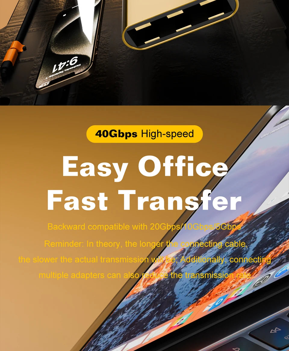 40Gbps USB4 Type C Adapter Digital Display USB 4 80Gbps Thunderbolt 4/5/3 Cable Connector USB-C to USB-C OTG 240W 8K for Laptop