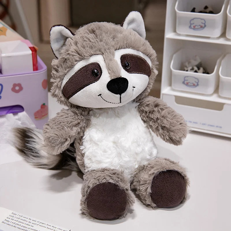 25cm Gray Raccoon Plush Toy Lovely Raccoon Cute Soft Stuffed Animals Doll Pillow For Girls Children Kids Baby Birthday Gift