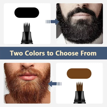 Beard Pen Filler Penci With Brush Kit Waterproof Long Lasting Repair Moustache Coloring Shaping Tools Hair Eyebrow Pencil
