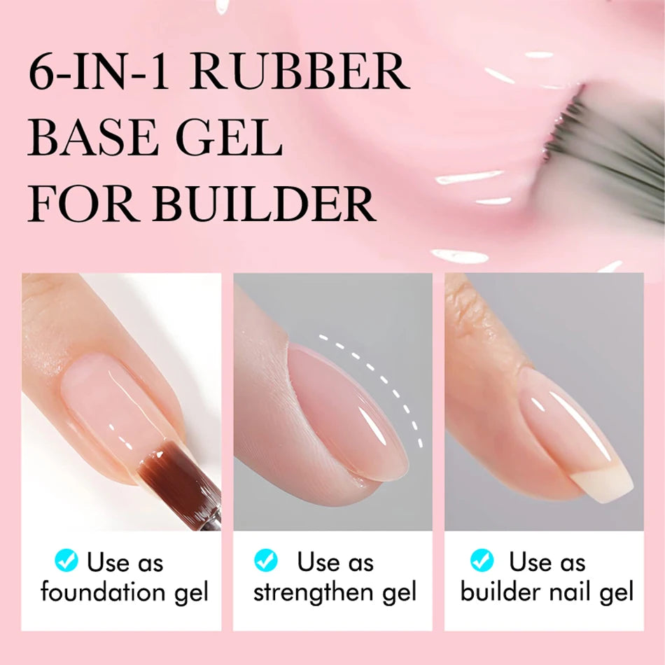CHUNSHU TPO Free 6 IN 1 Extension UV Gel Polish In A Bottle Builder Nail Gel Rubber Base Coat Semi Permanent Nails Art 15ML