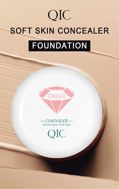 QIC Waterproof & Sweatproof Concealer Cream - Tattoo Coverage, Long-Lasting Foundation, Natural, Full Coverage, All Skin Types