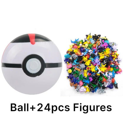 аниме фигурки Toys 7Cm Elf Ball 2-3cm Anime Action PokeBall Figures Monster Toy Model Dolls Children Christmas Gift