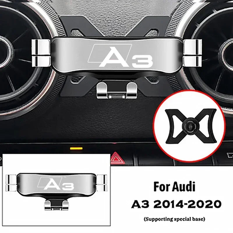 Car Mobile Phone Holder For Audi A3 S3 8V 2014-2020 Air Vent Mounts Stand GPS Gravity Navigation Bracket Car Accessories