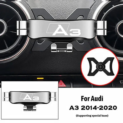 Car Mobile Phone Holder For Audi A3 S3 8V 2014-2020 Air Vent Mounts Stand GPS Gravity Navigation Bracket Car Accessories