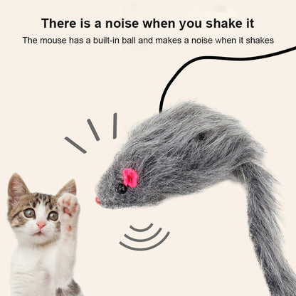 Interactive Cat Toy Cats Mouse Toys Hanging Door Retractable plaything Funny Self-hey kitten Scratch Rope Mouse Toy Pet Products